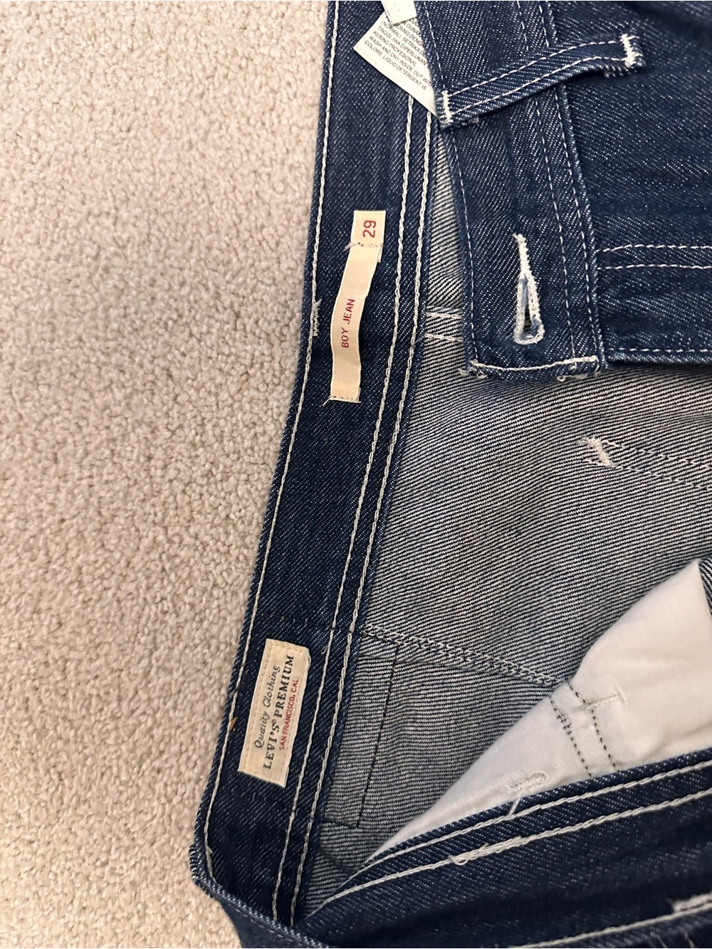 Levi's Women's Dark Blue Boyfriend Jeans - Picture 5 of 12